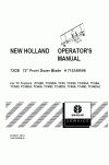 New Holland 72CB Operator`s Manual