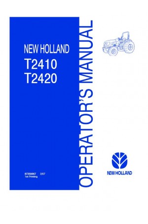 New Holland T2410, T2420 Operator`s Manual