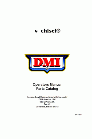 New Holland V Operator`s Manual