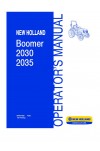 New Holland Boomer 2030, Boomer 2035 Operator`s Manual