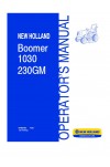 New Holland 230GM, Boomer 1030 Operator`s Manual