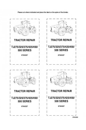 New Holland TJ275, TJ325, TJ375, TJ425, TJ450, TJ500 Service Manual