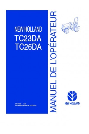 New Holland TC23DA, TC26DA Operator`s Manual