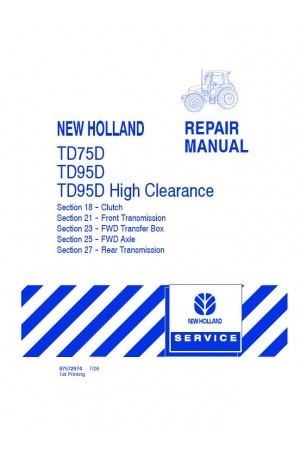 New Holland TD75D, TD95D Service Manual