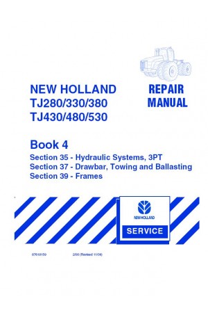 New Holland TJ280, TJ330, TJ380, TJ430, TJ480, TJ530 Service Manual