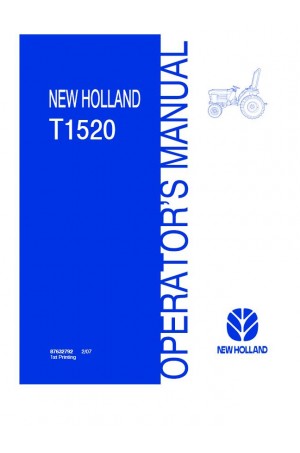 New Holland T1520 Operator`s Manual