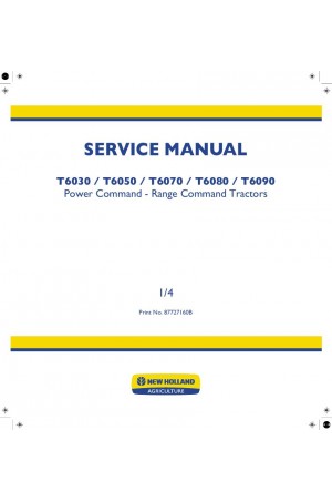 New Holland T6030, T6050, T6070, T6080, T6090 Service Manual