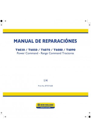 New Holland T6030, T6050, T6070, T6080, T6090 Service Manual