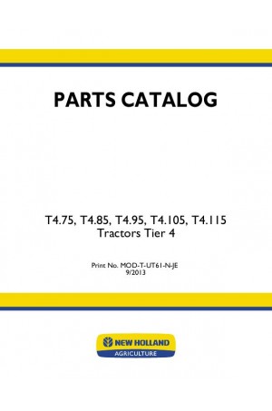 New Holland T4.105, T4.115, T4.75, T4.85, T4.95 Parts Catalog