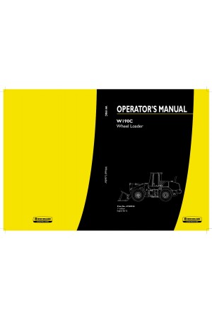 New Holland CE W190C Operator`s Manual