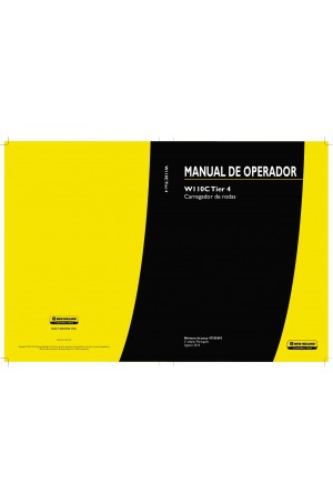 New Holland CE W110C Operator`s Manual