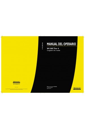 New Holland CE W130C Operator`s Manual