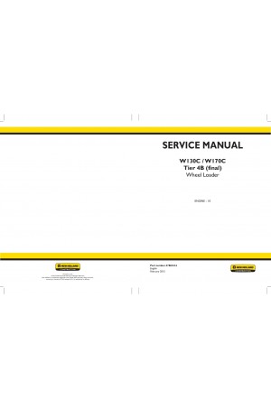 New Holland CE W130C, W170C Service Manual