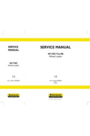 New Holland CE W170C Service Manual