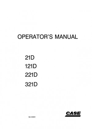 Case 2, 21D, 221D, 321D Operator`s Manual