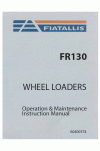 New Holland CE FR130 Operator`s Manual