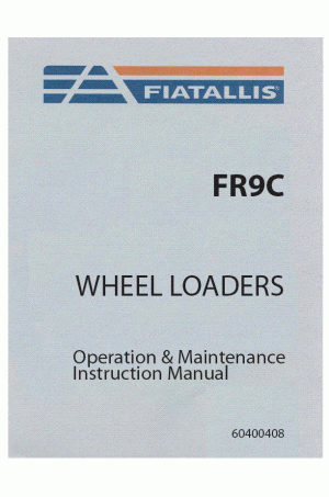 New Holland CE FR9C Operator`s Manual