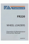 New Holland CE FR220 Operator`s Manual