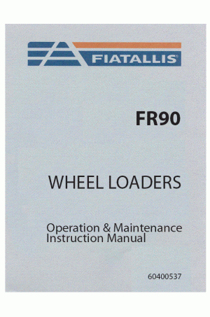 New Holland CE FR90 Operator`s Manual