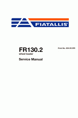 New Holland CE FR130.2 Service Manual