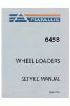 New Holland CE 645B Service Manual