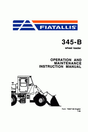 New Holland CE 345B Operator`s Manual