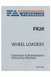 New Holland CE FR20 Operator`s Manual