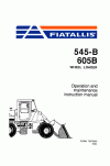 New Holland CE 545B, 605B Operator`s Manual