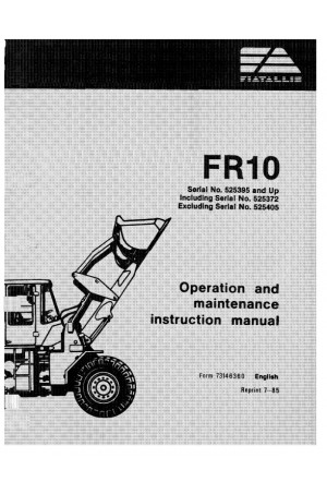 New Holland CE FR10 Operator`s Manual