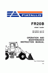 New Holland CE FR20B Operator`s Manual