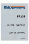 New Holland CE FR20 Service Manual
