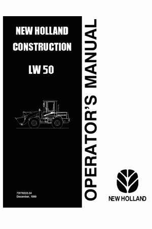 New Holland CE LW50 Operator`s Manual