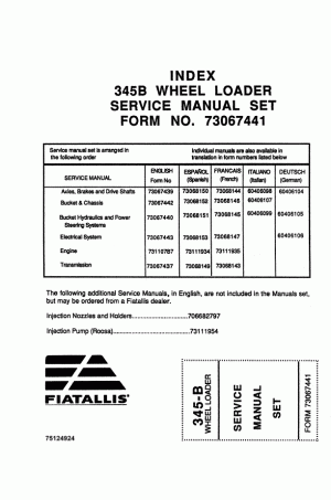 New Holland CE 345B Service Manual