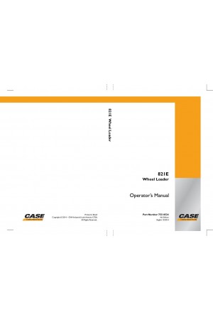Case 821E Operator`s Manual