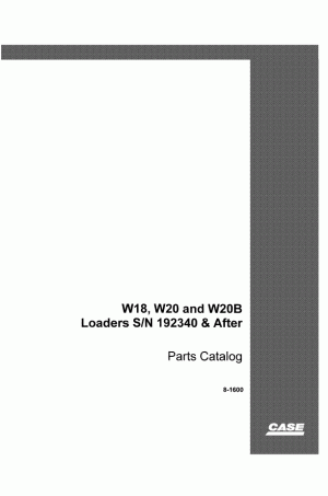 Case W18, W20, W20B Parts Catalog