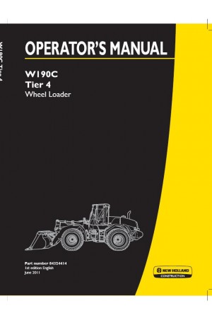 New Holland CE W190C Operator`s Manual