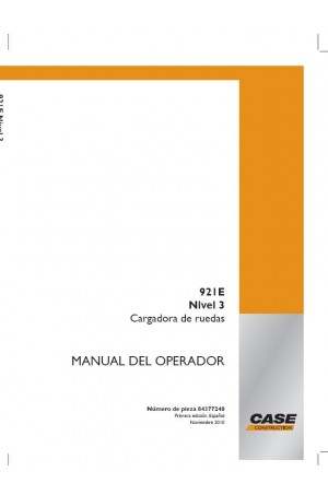 Case 921E Operator`s Manual