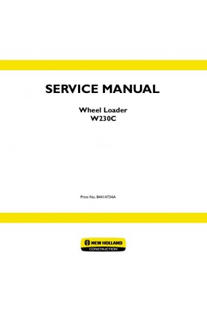 New Holland CE W230C Service Manual