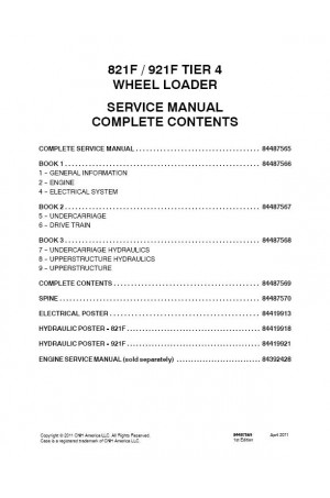 Case 821F, 921F Service Manual