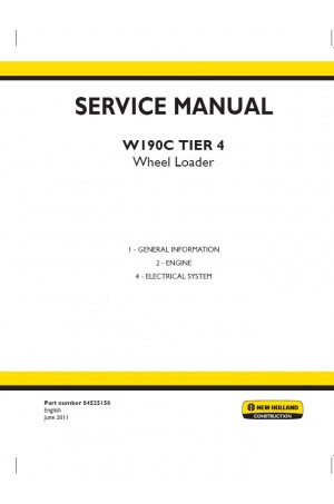 New Holland CE W190C Service Manual