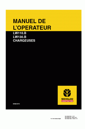 New Holland CE LW110.B, LW130.B Operator`s Manual