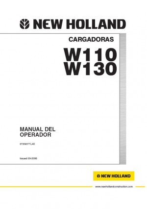 New Holland CE W110, W130 Operator`s Manual