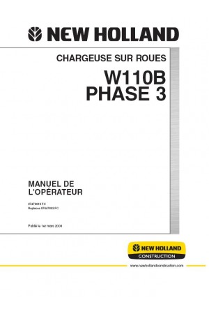 New Holland CE W110B Operator`s Manual