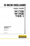 New Holland CE W170B, W190B Operator`s Manual