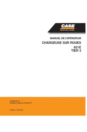 Case 921E Operator`s Manual