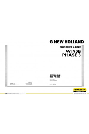 New Holland CE W190B Parts Catalog