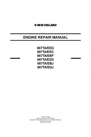 New Holland CE D95, W130B, W170, W190 Service Manual