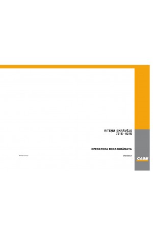 Case 721E, 821E Operator`s Manual