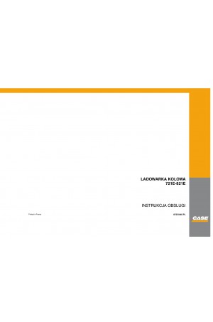 Case 721E, 821E Operator`s Manual