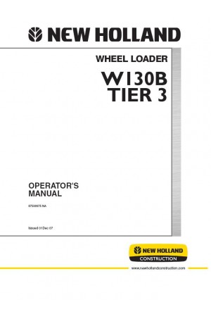 New Holland CE W130B Operator`s Manual